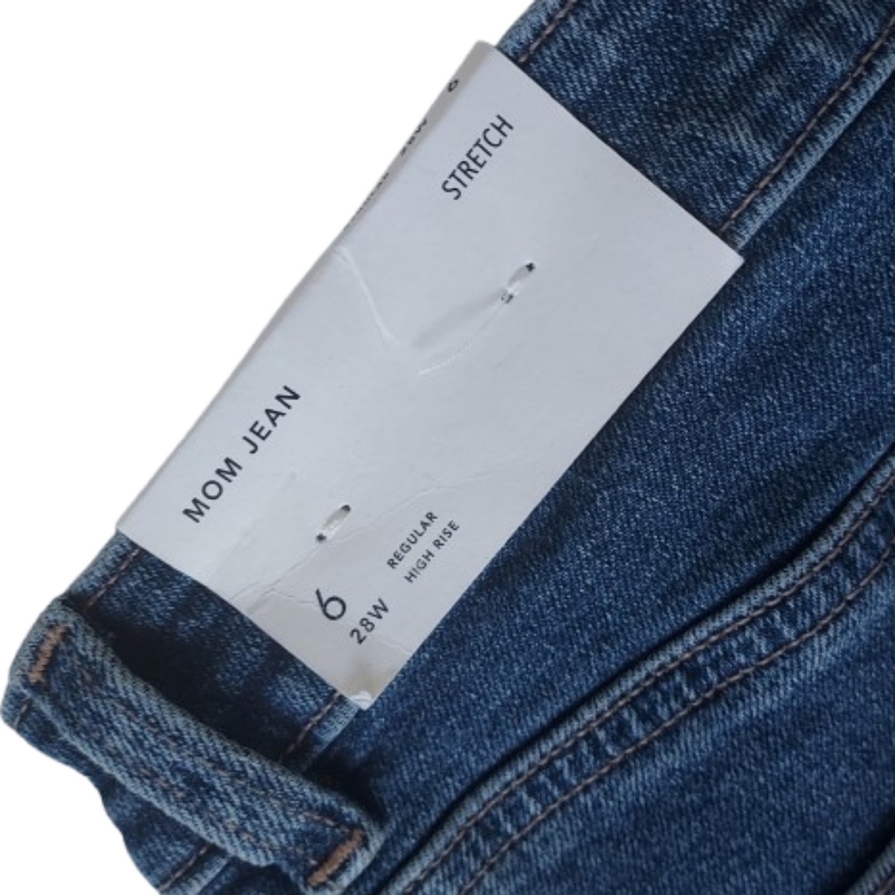 American Eagle Denim AEO Mom Jeans Size 6 Regular 28 NEW NWT - Picture 3 of 8